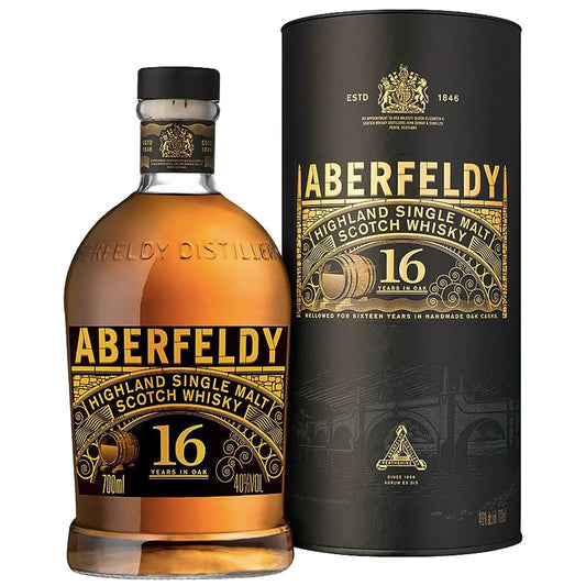 Highland Single Malt Scotch Whisky 16 Years Old - Aberfeldy (0.7l, astuccio a tubo)