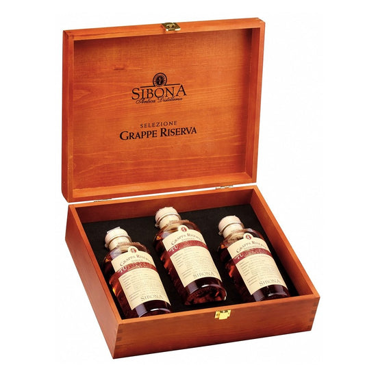 Grappa di Barolo + Grappa di Barbera + Grappa di Barbaresco - Sibona (0.5l - cofanetto)