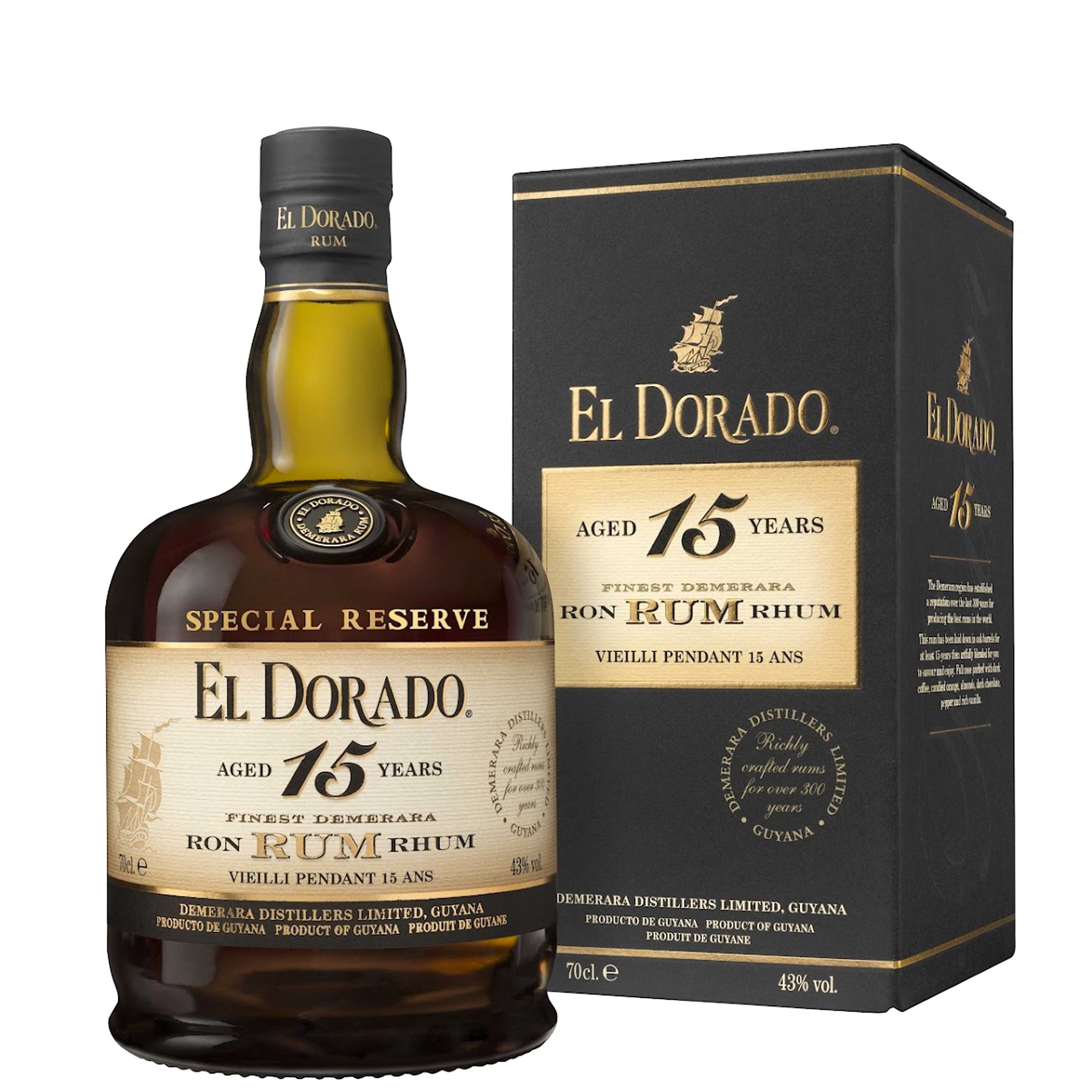 Finest Demerara Rum 15 years old "Special Reserve" - El Dorado (0.7l - astuccio)