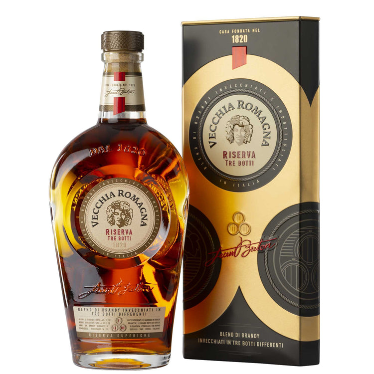 Brandy "Vecchia Romagna Riserva Tre Botti" - Gruppo Montenegro (0.7l, astuccio in latta)