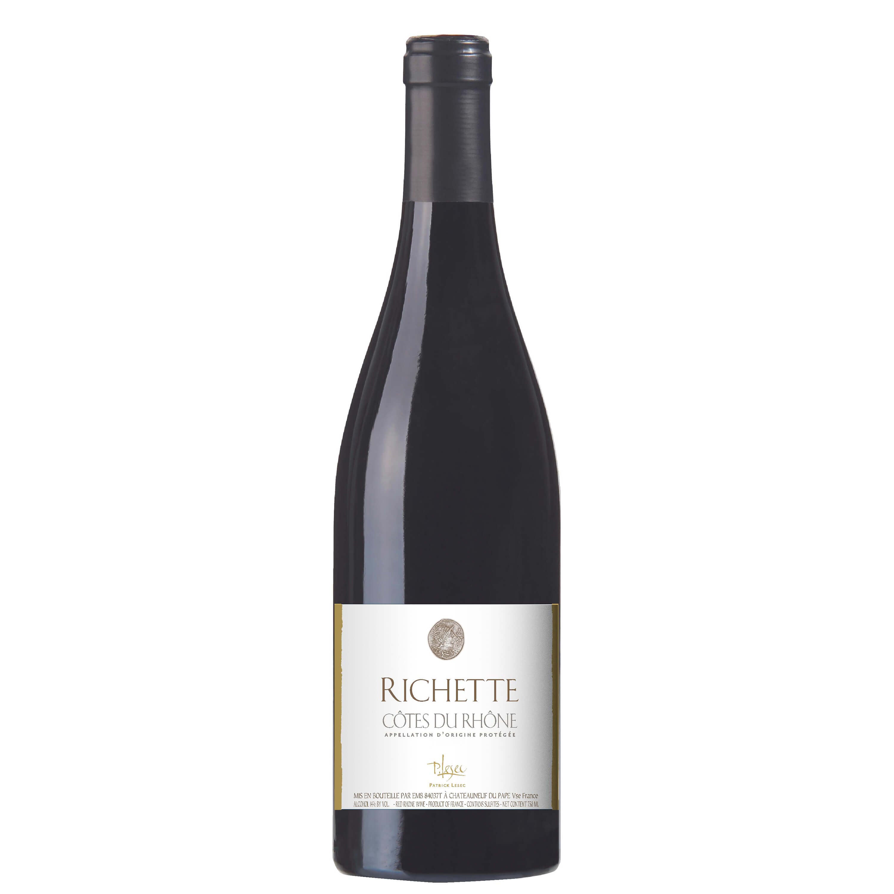 Côtes du Rhône Rouge "Richette" 2019 - Patrick Lesec