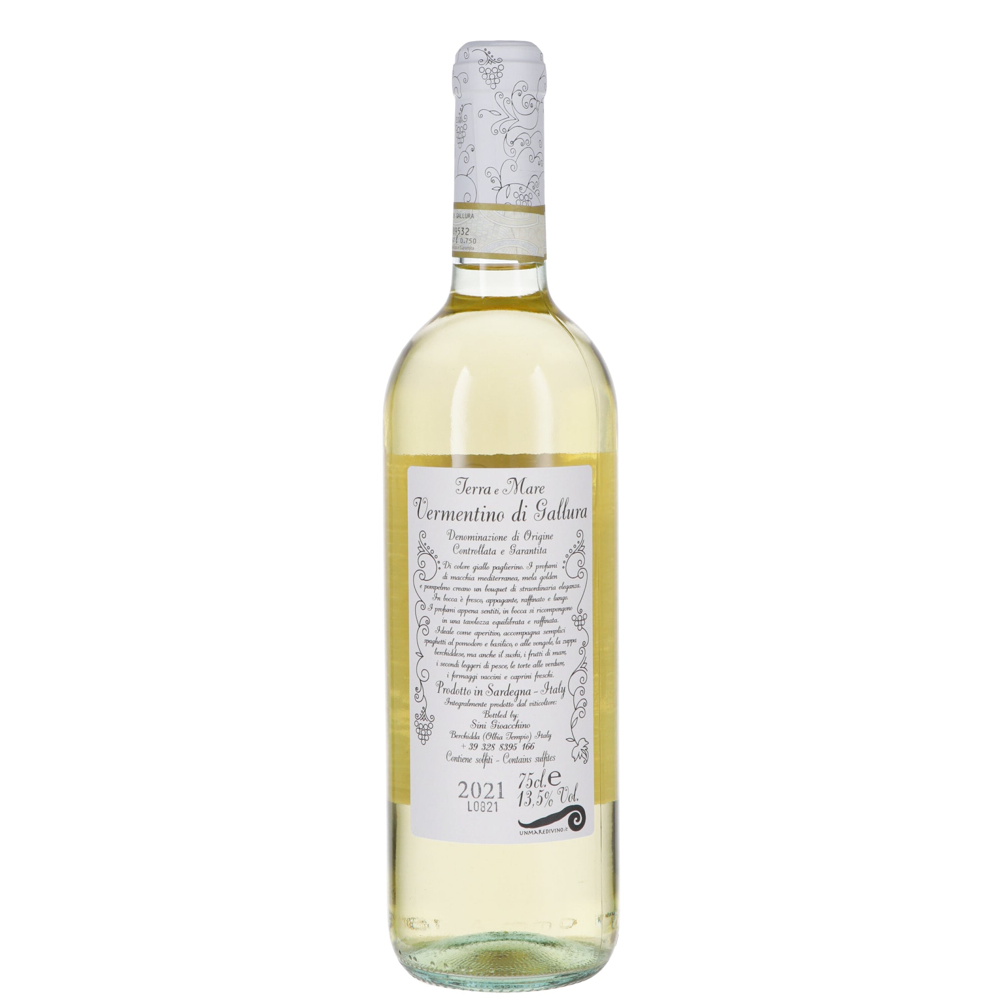 Vermentino di Gallura DOCG “Terra e Mare” 2023 - Unmaredivino, Gioacchino Sini