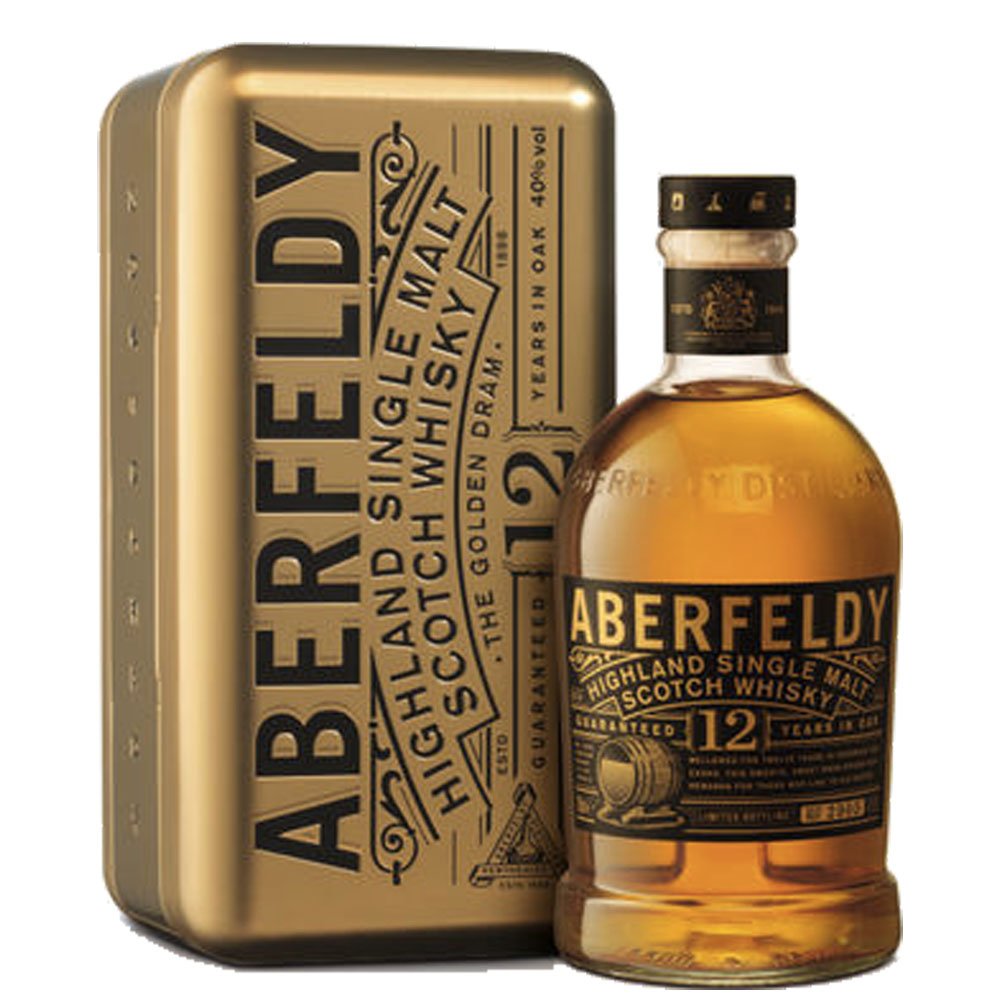 Scotch Whisky Single Malt 12 y.o. - Aberfeldy (0.7l, con latta oro)
