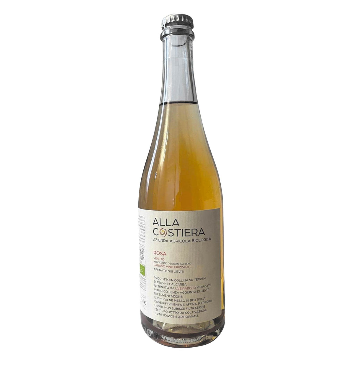 Vino Rosato Frizzante Sui Lieviti - Alla Costiera (tappo a corona)