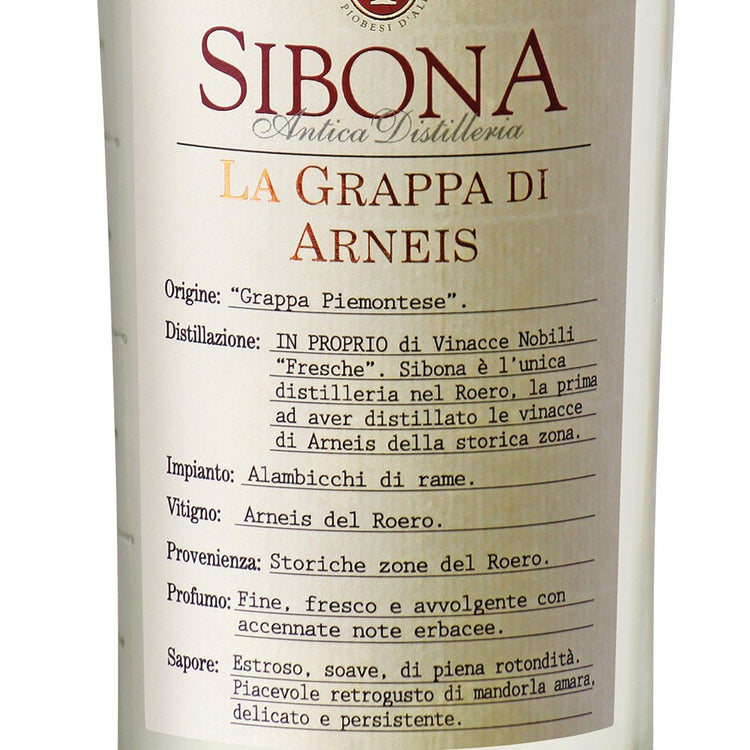 Grappa di Arneis - Sibona (0.5l)
