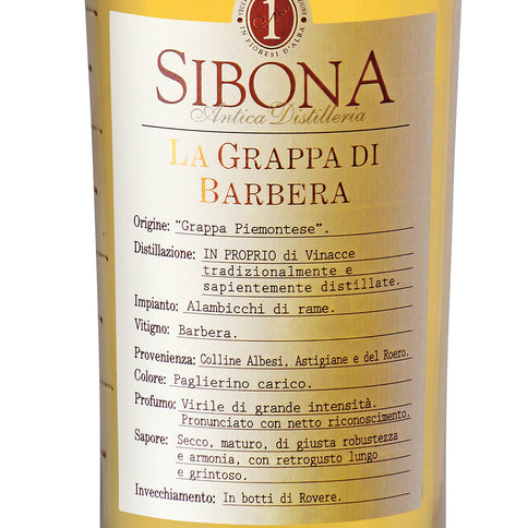 Grappa di Barbera - Sibona (0.5l)