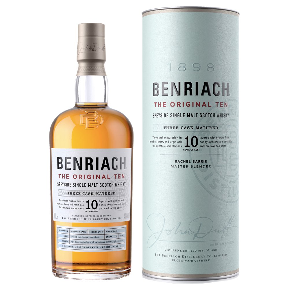 Speyside Single Malt Scotch Whisky 10 Years Old "The Original Ten" - The BenRiach, Brown-Forman (0.7l - astuccio)