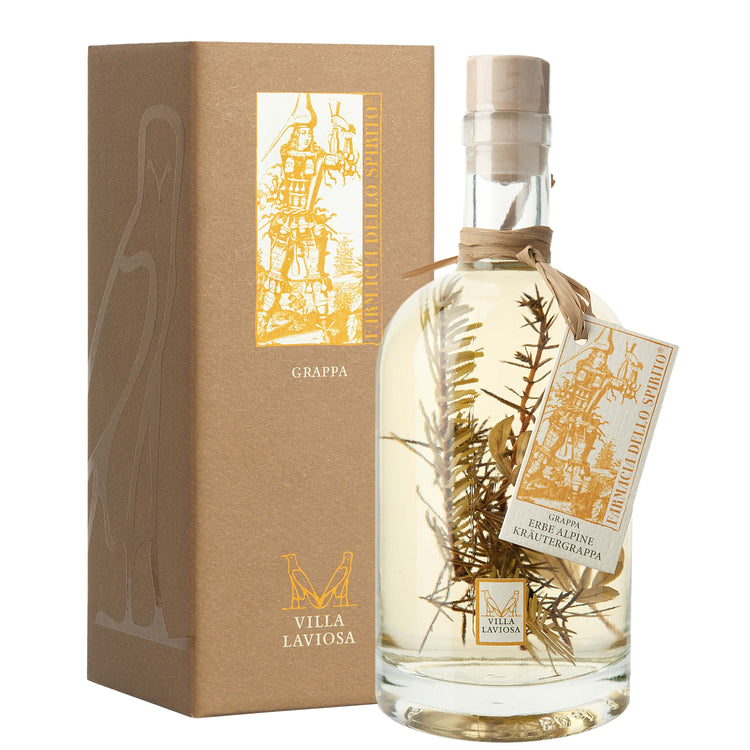 Grappa "Farmacia dello Spirito - Erbe Alpine" - Villa Laviosa (0.5l - astuccio)