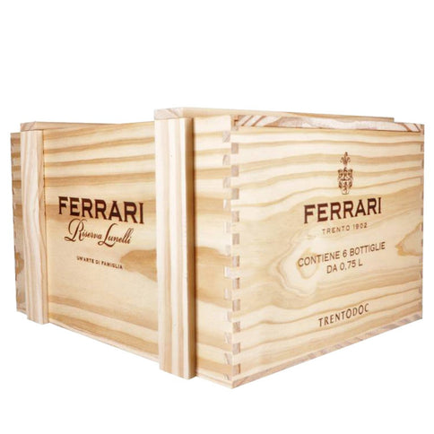 Cassetta Legno Ferrari Riserva Lunelli 6 bottiglie