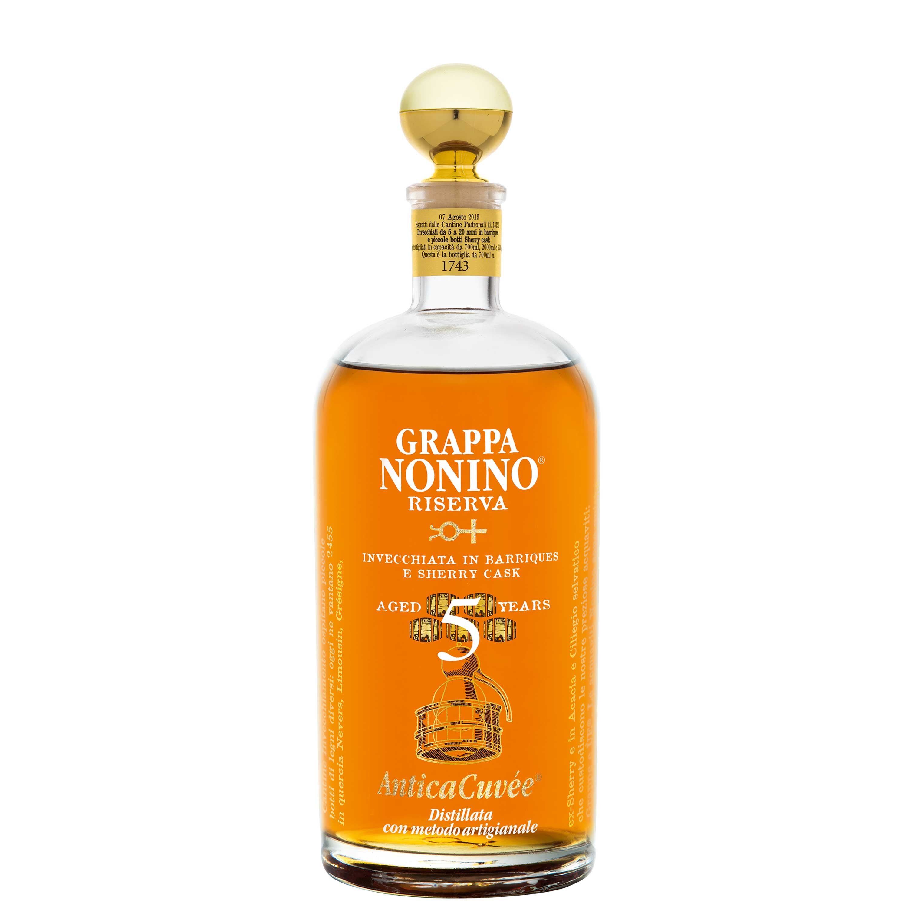 Grappa Riserva Aged 5 Years "Antica Cuvée®" - Nonino (0.7l)