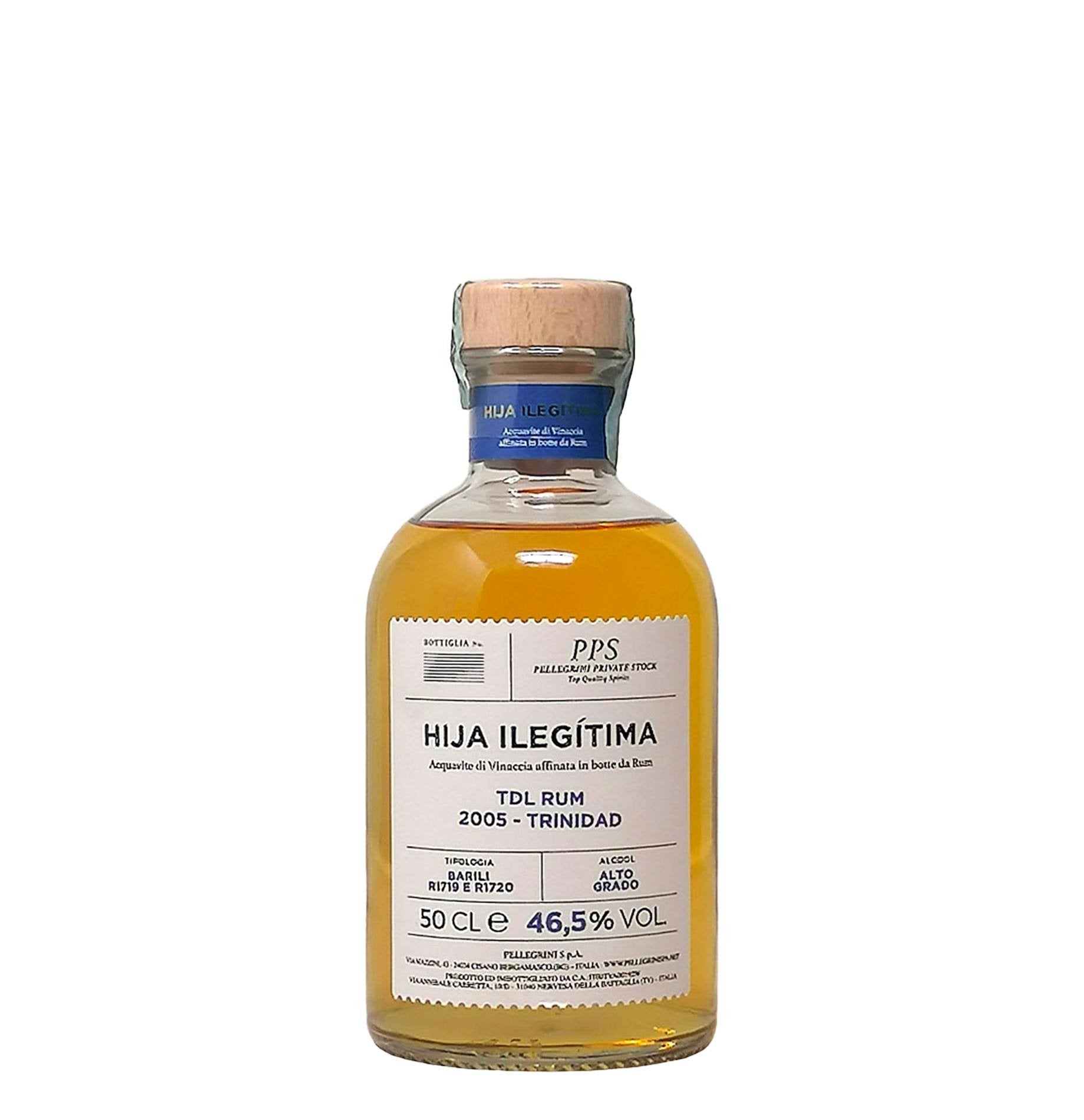Acquavite di vinaccia Riserva affinata in botti di Rum TDL 2005 - Trinidad "Hjia Ilegitima" - Pellegrini Private Stock (0.5l)