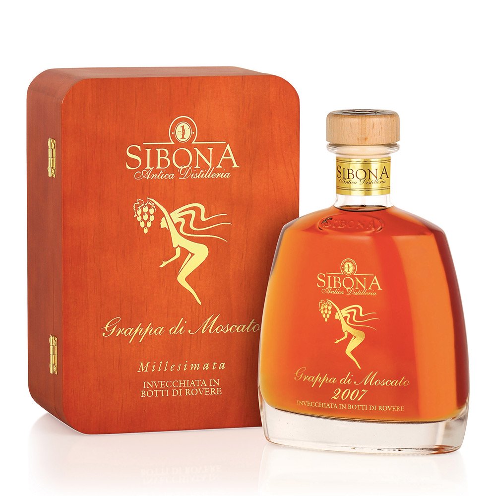 Grappa di Moscato Millesimata 2012 - Sibona (0.7l - cassetta di legno)