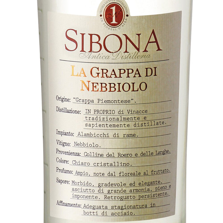 Grappa di Nebbiolo - Sibona (0.5l)