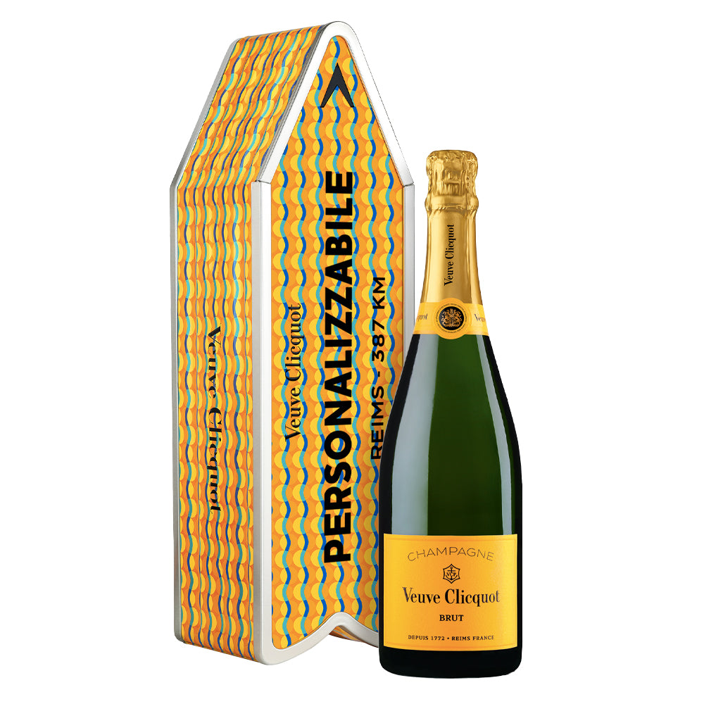 Champagne Brut Yellow Label "Sun Pattern Arrow by Yinka Ilori" - Veuve Clicquot (personalizzabile)