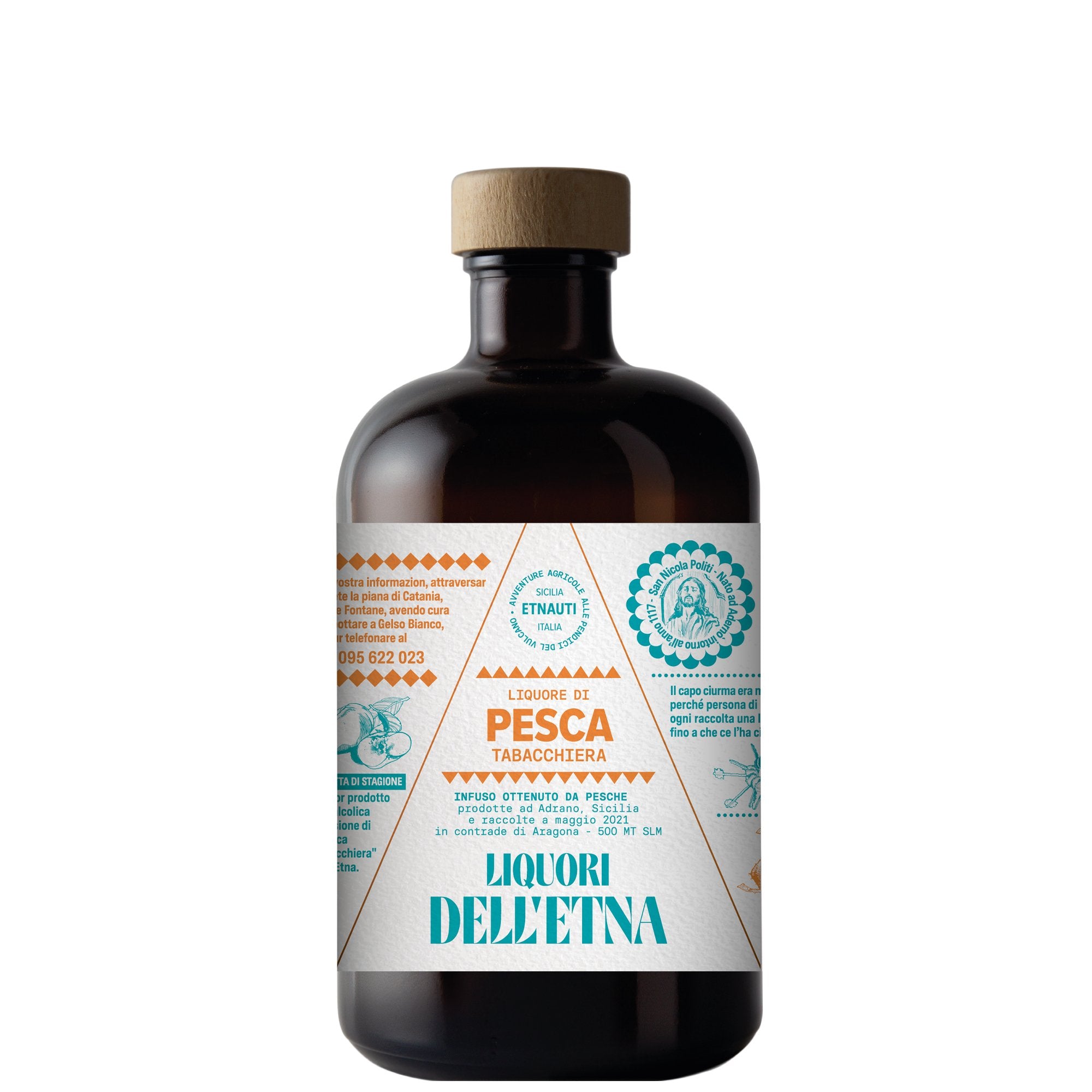 Liquore di Pesca Tabacchiera - Liquori dell’Etna (0.5l)