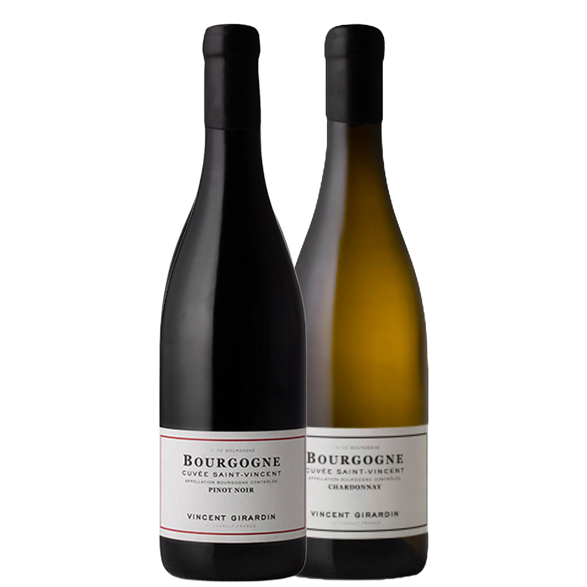 Bourgogne Blanc "Cuvée Saint Vincent" 2023 + Bourgogne Pinot Noir Cuvée Saint Vincent 2023 - Vincent Girardin + 2 Mappe Vinicole