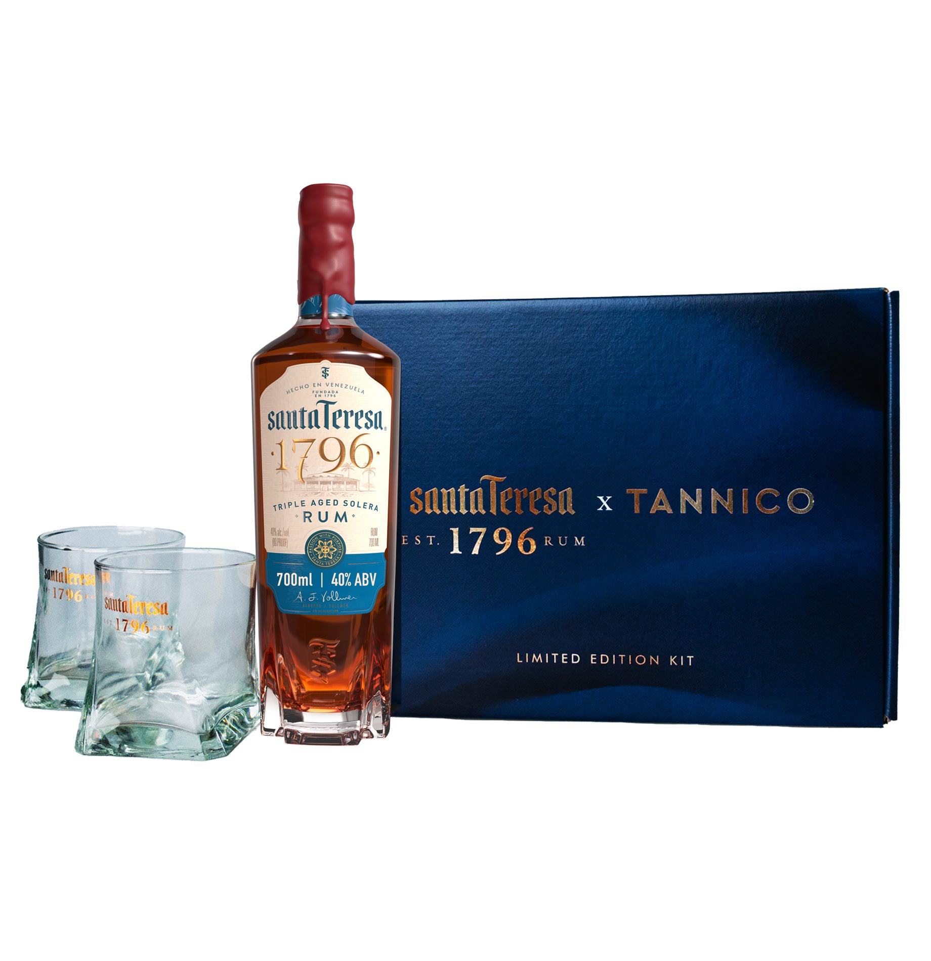 Rum "Santa Teresa 1796 - Per Tannico" - Santa Teresa (gift box con bicchieri)