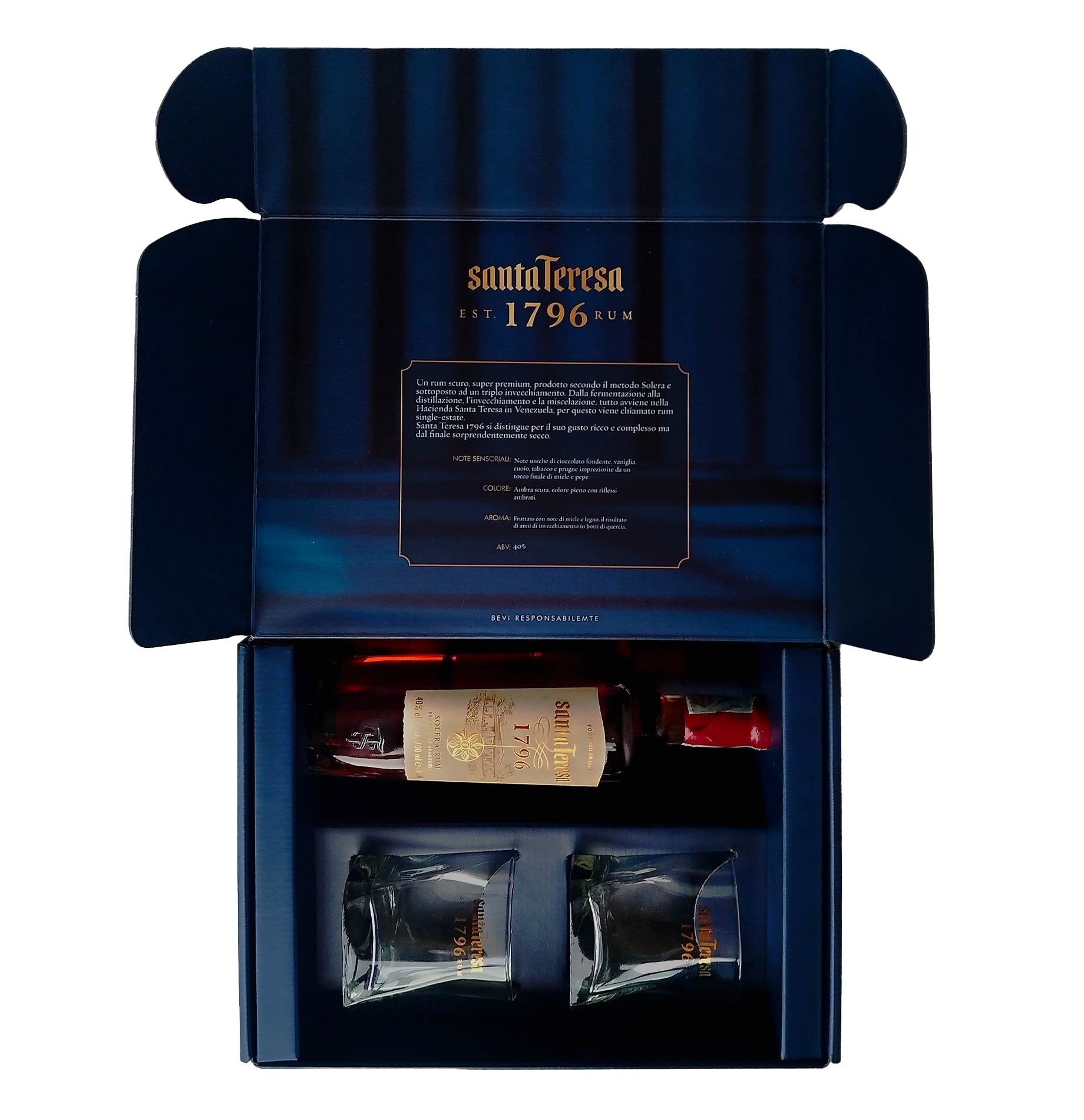 Rum "Santa Teresa 1796 - Per Tannico" - Santa Teresa (gift box con bicchieri)