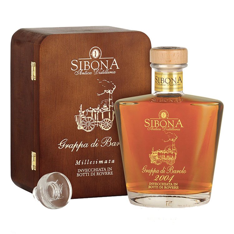 Grappa di Barolo Millesimata 2010 - Sibona (0.7l, cassetta di legno)