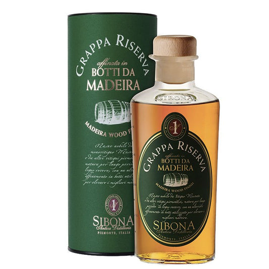 Grappa Riserva Affinata in Botti da Madeira - Sibona (0.5l - astuccio a tubo)
