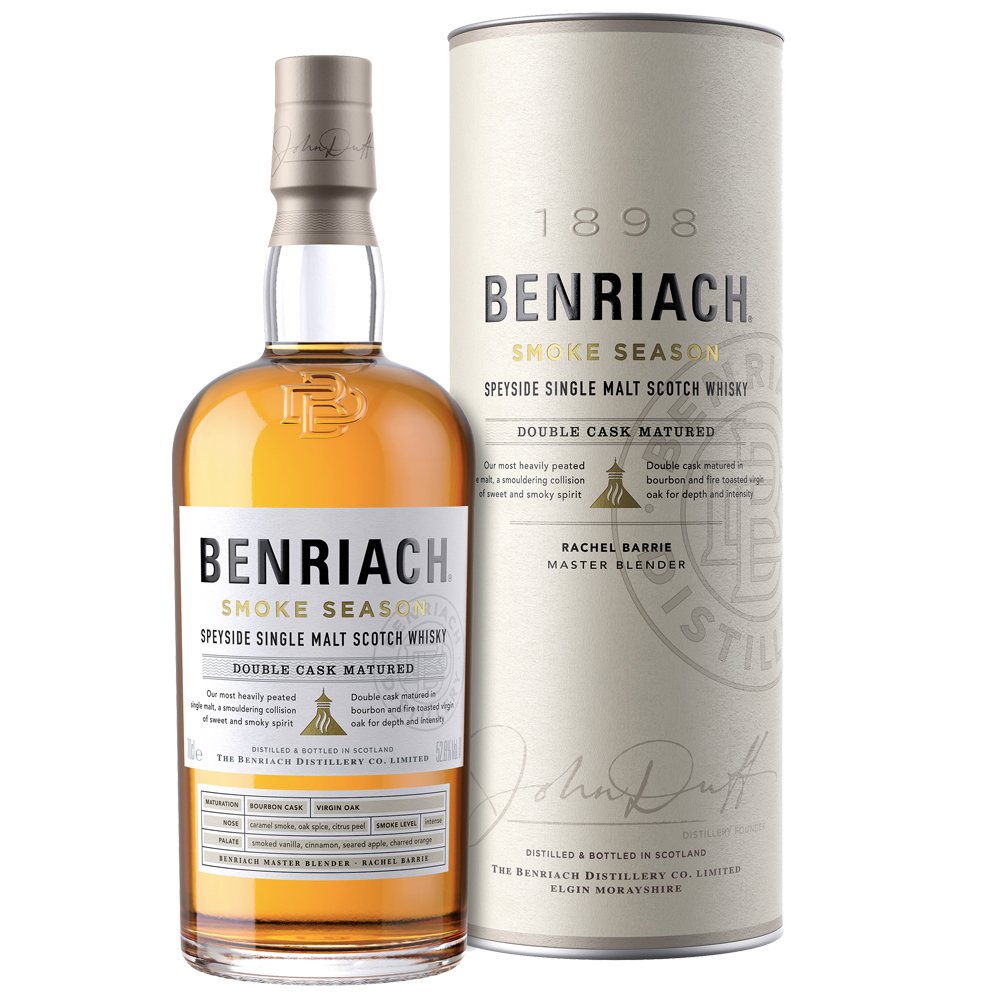 Speyside Single Malt Scotch Whisky Double Cask Matured "Smoke Season" - The BenRiach, Brown-Forman (0.7l, astuccio)