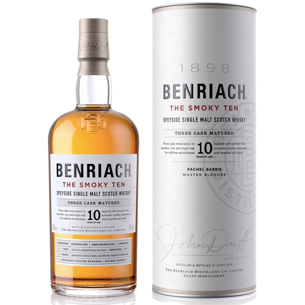 Speyside Single Malt Scotch Whisky 10 Years Old "The Smoky Ten" - The BenRiach, Brown-Forman (0.7l - astuccio)