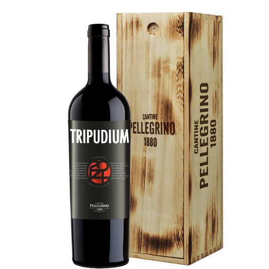 Terre Siciliane Nero d'Avola IGT "Tripudium" 2022 Magnum - Cantine Pellegrino 1880 (cassetta di legno)