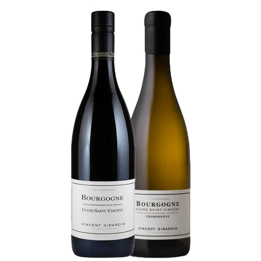 Bourgogne Blanc "Cuvée Saint Vincent" 2022 + Bourgogne Pinot Noir Cuvée Saint Vincent 2022 - Vincent Girardin + 2 Mappe Vinicole