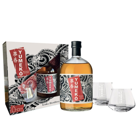 Blended Japanese Whisky "Yumeko" - Asaka (0.7l, gift pack 2 bicchieri)